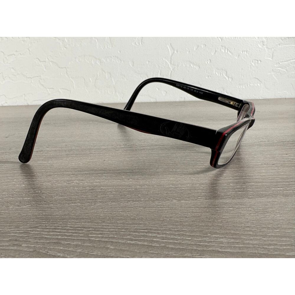 Body Glove BB113 Eyeglass Frames 48-16-135 Black‎ Red Rectangle Unisex- EUC